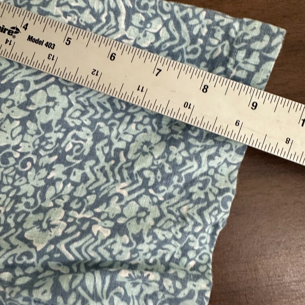 Faherty Brand Breeze Hemp Shirt Teal Waters Hilo Short Sleeve Button Down Mens M - Picture 12 of 12